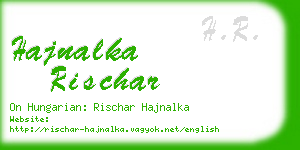 hajnalka rischar business card